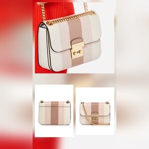 MICHAEL KORS | Multi Stripe Sloane Editor Medium Chain Shoulder Bag